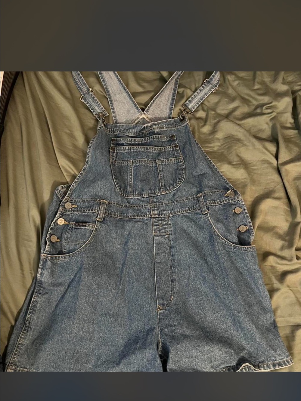 New York & Company Light Blue Denim Overalls
